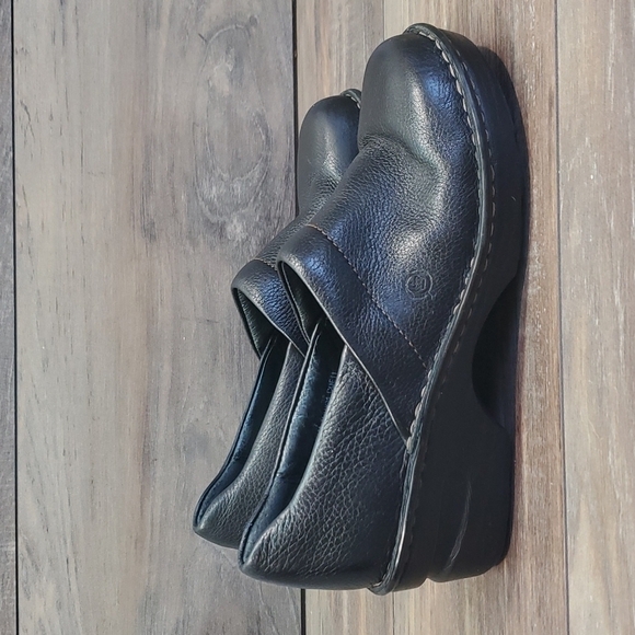 Born Women Y2K Leather Slip On Wedge Clogs shoes sz 7 - Picture 3 of 12